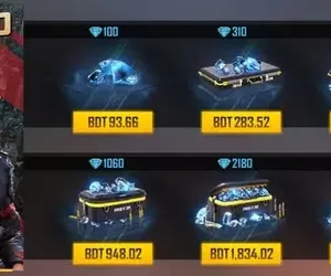 free fire diamond top up bkash